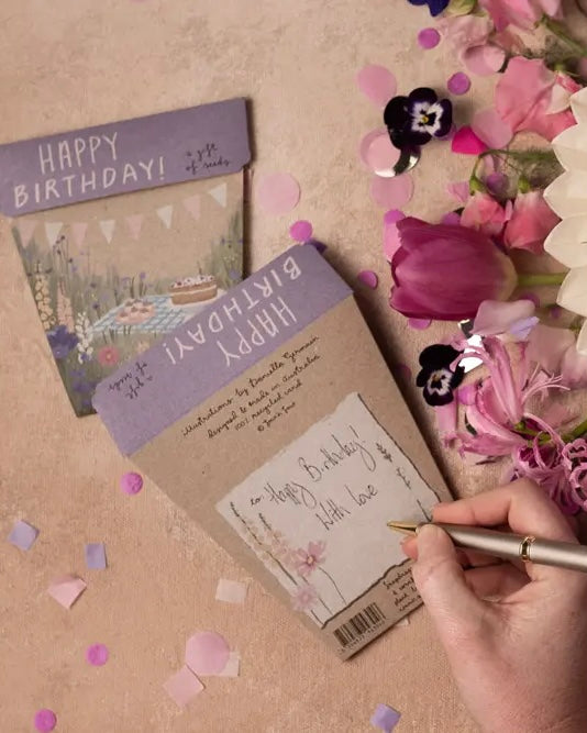 gift of seeds, birthday card, sow n sow