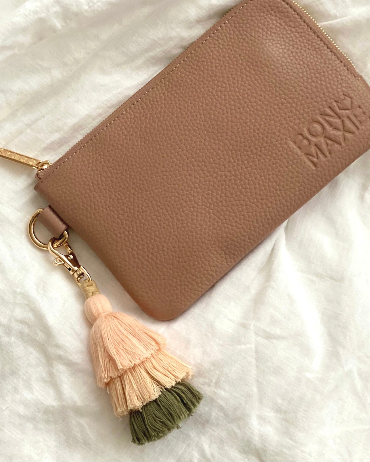 Tiered Tassel Key Ring (Natural)