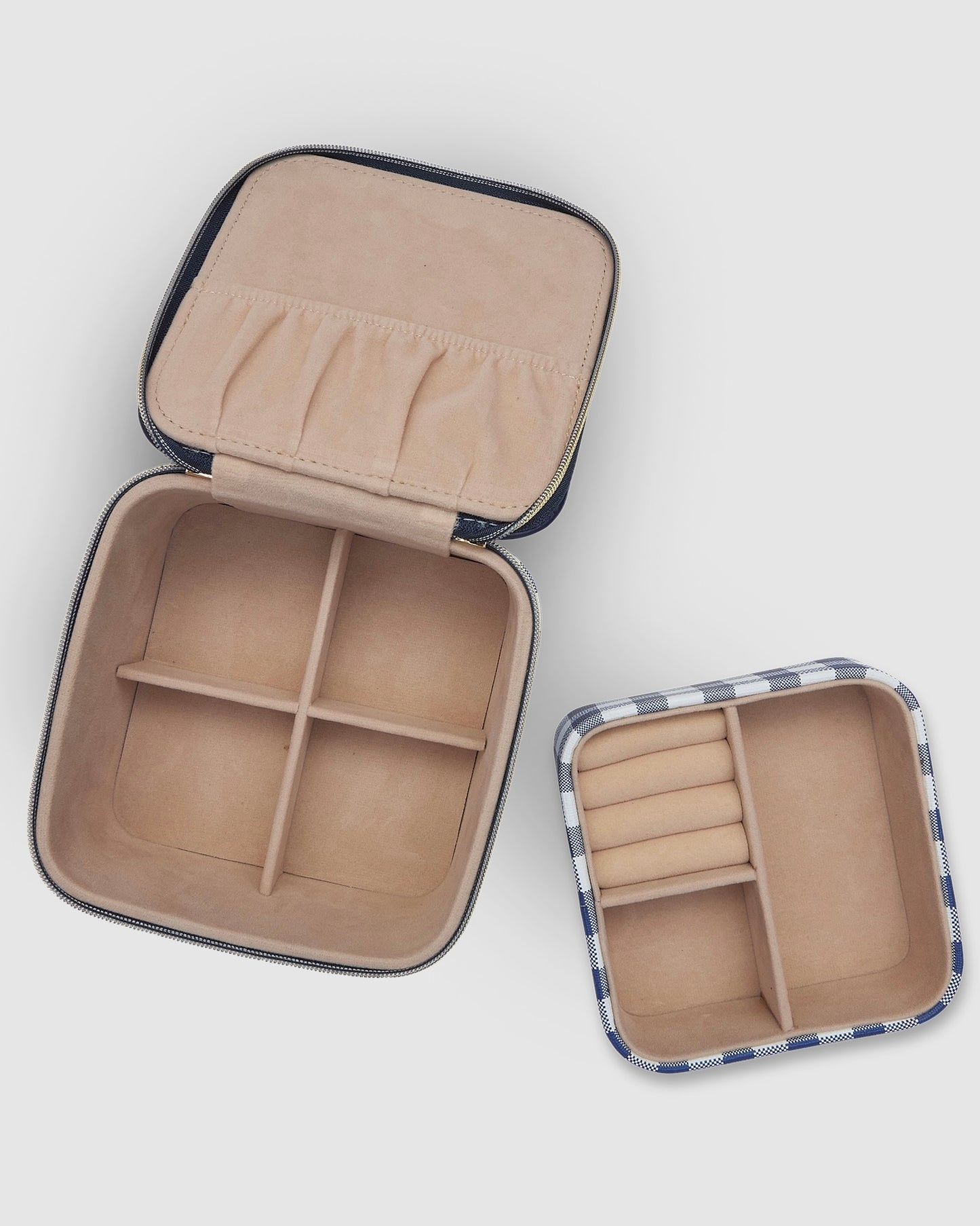 louenhide, tara, jewellery box, jewellery storage, navy gingham