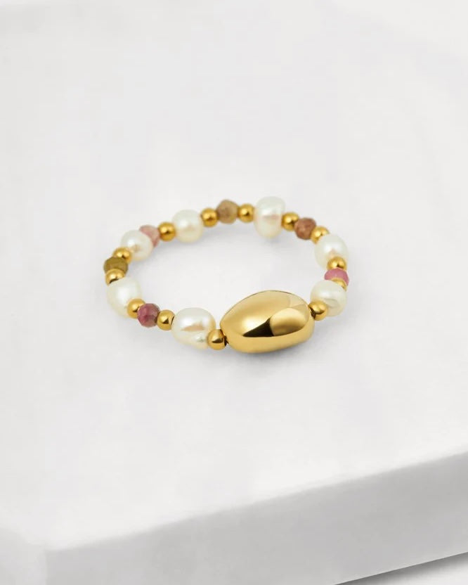 harper ring, beaded ring, rouge, zafino