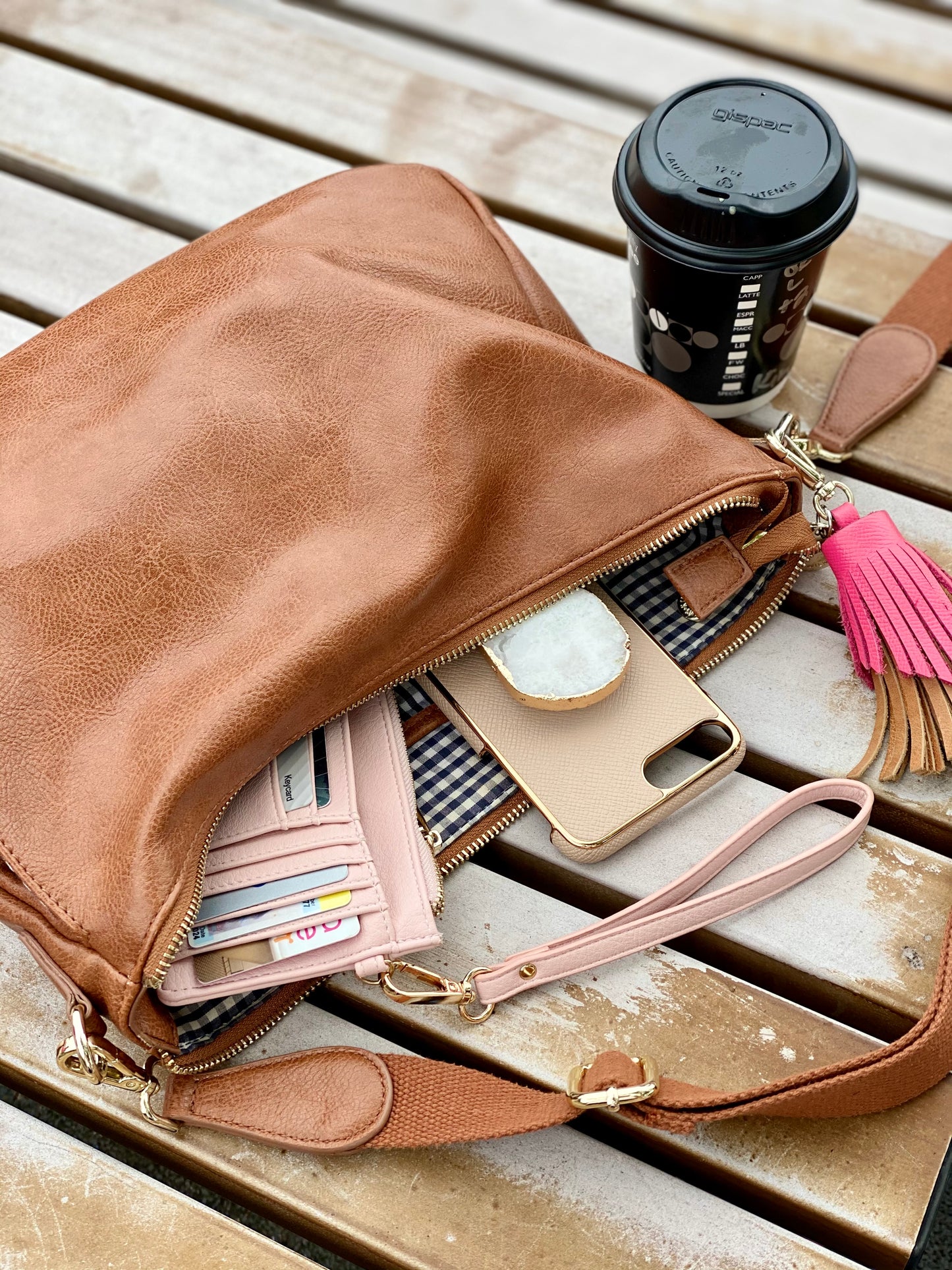 pop socket, phone grip, crystal, white druzy crystal