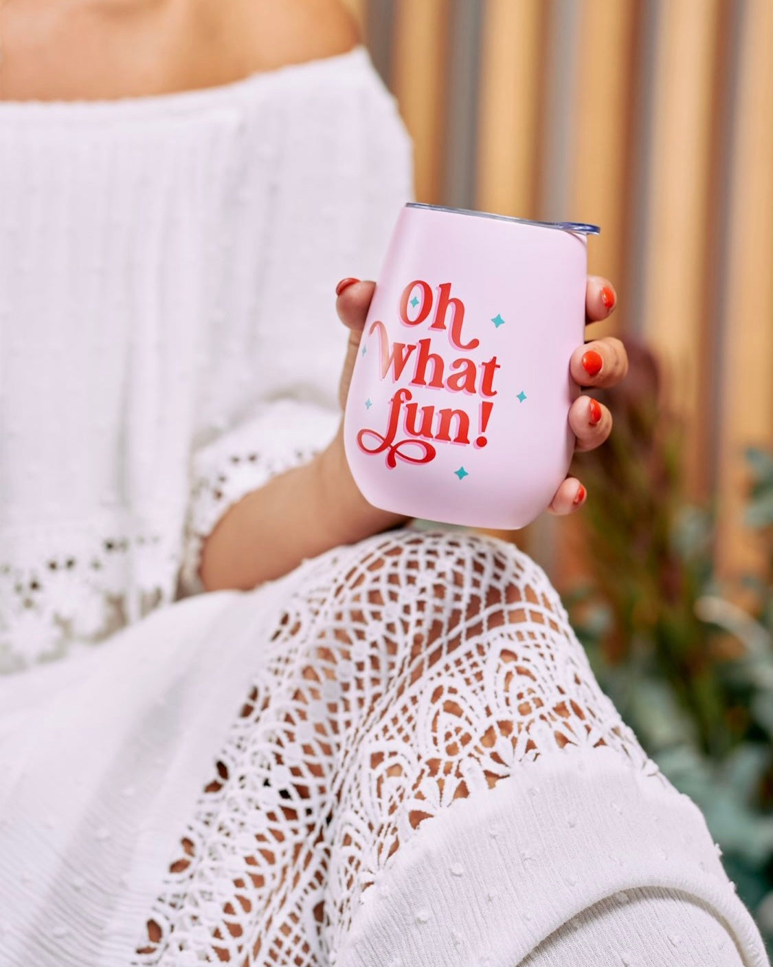 oh what fun, insulated tumbler, wine tumbler, teacher gift, secret santa, annabel trends,