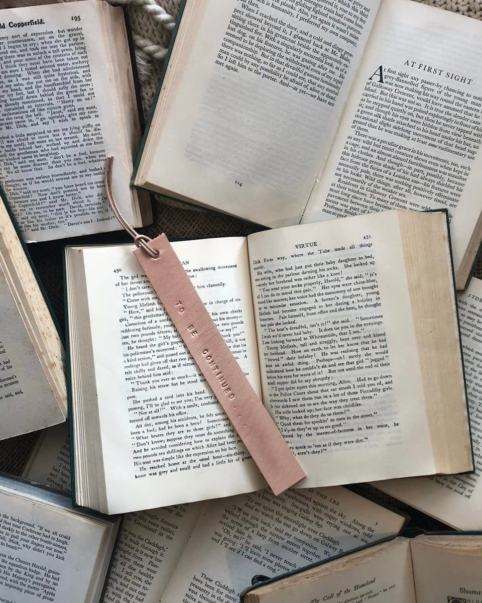 leather bookmark, bookmark, teacher gift,
