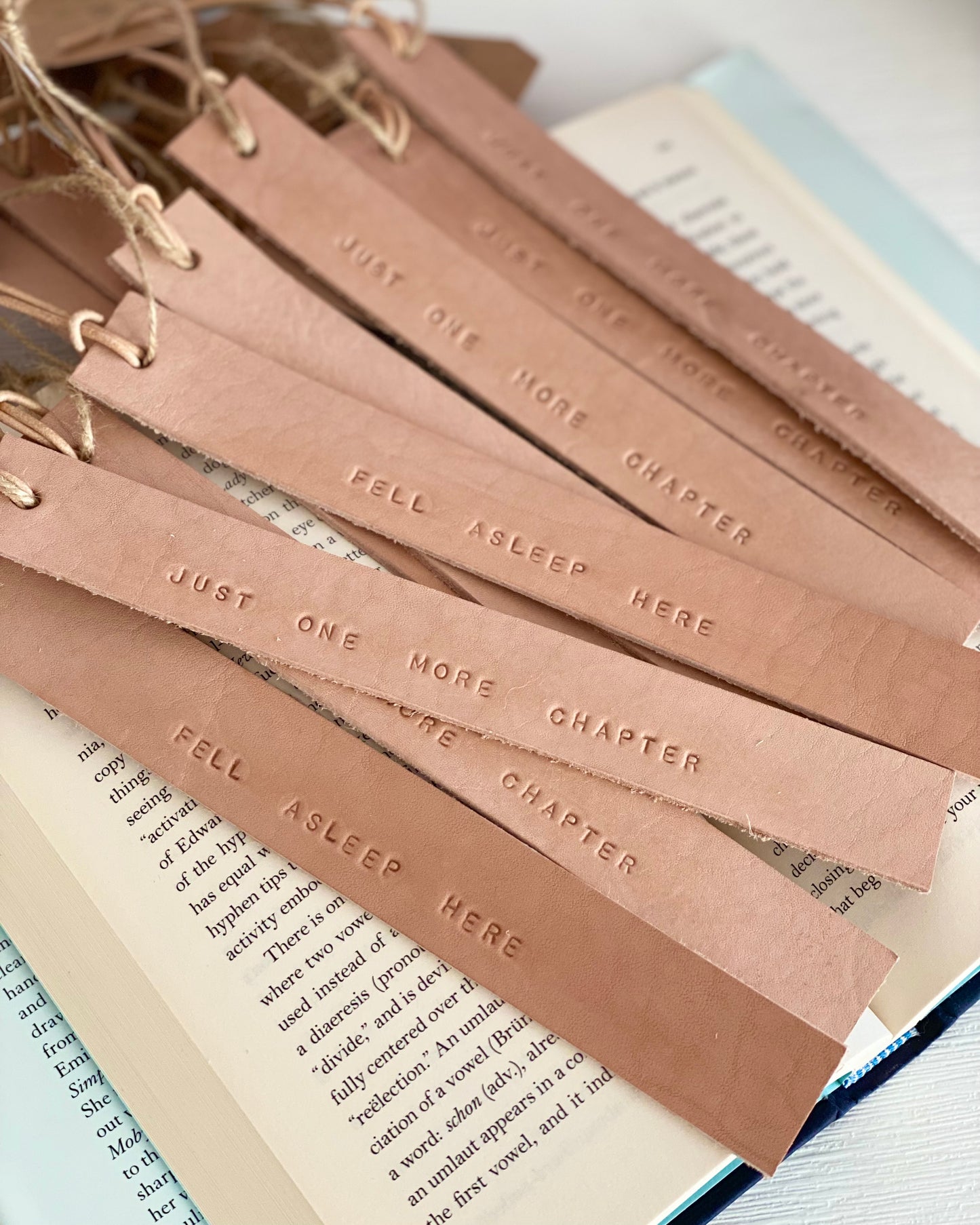 leather bookmark, bookmark, teacher gift,