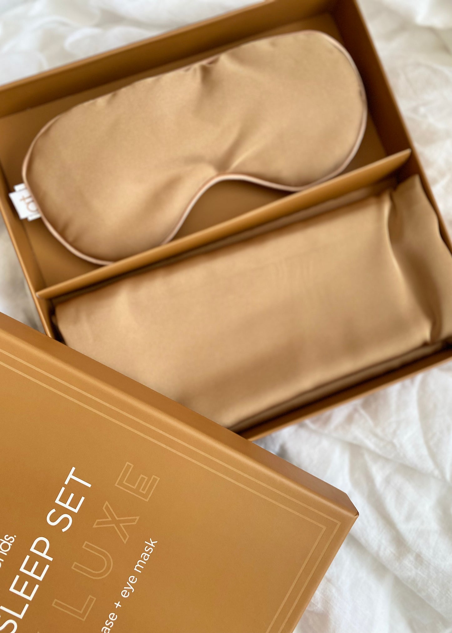 Cosy Luxe Satin Sleep Set (Caramel)