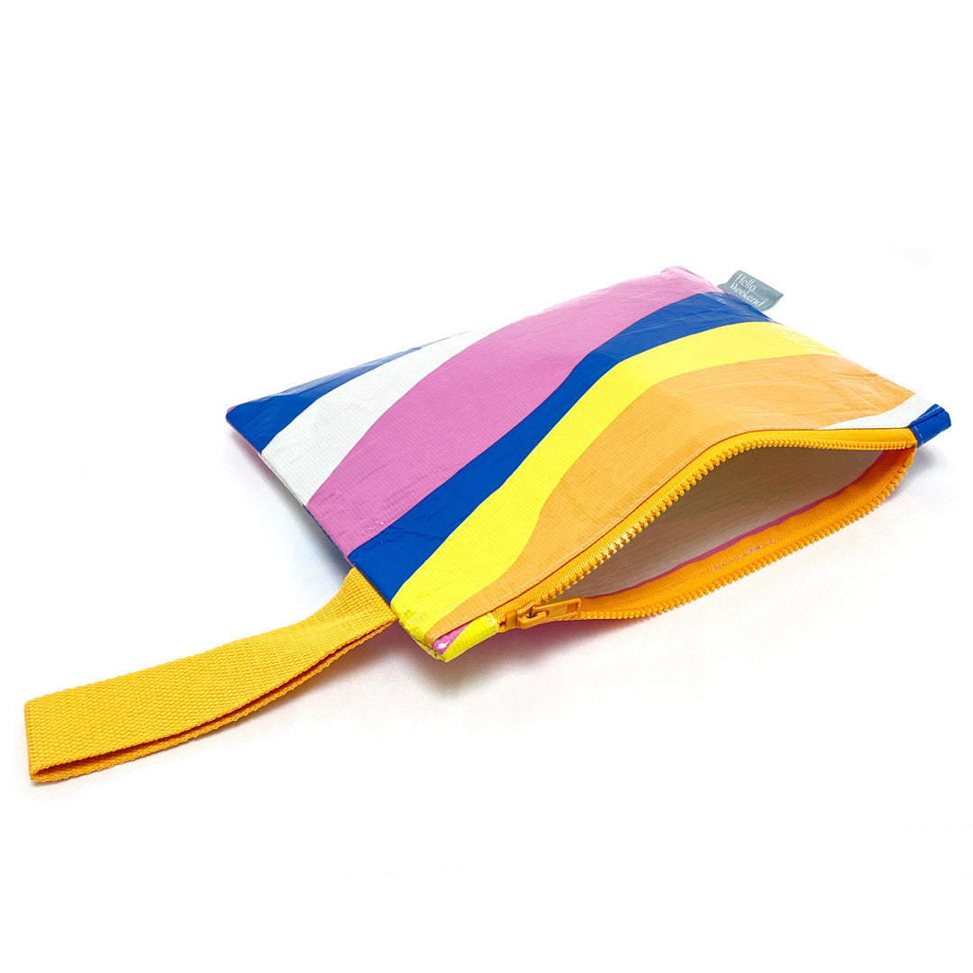 hello weekend, good to go pouch, calypso, waterproof pouch, recycled materials, pouch, clutch bag, eco friendly