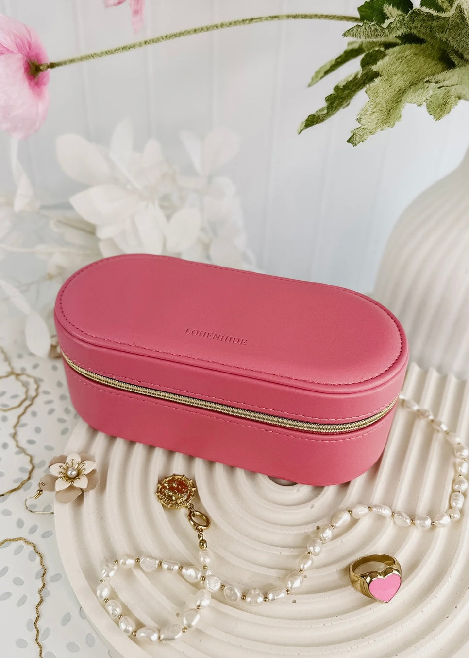 louenhide, charlee, jewellery box, jewellery storage, pink