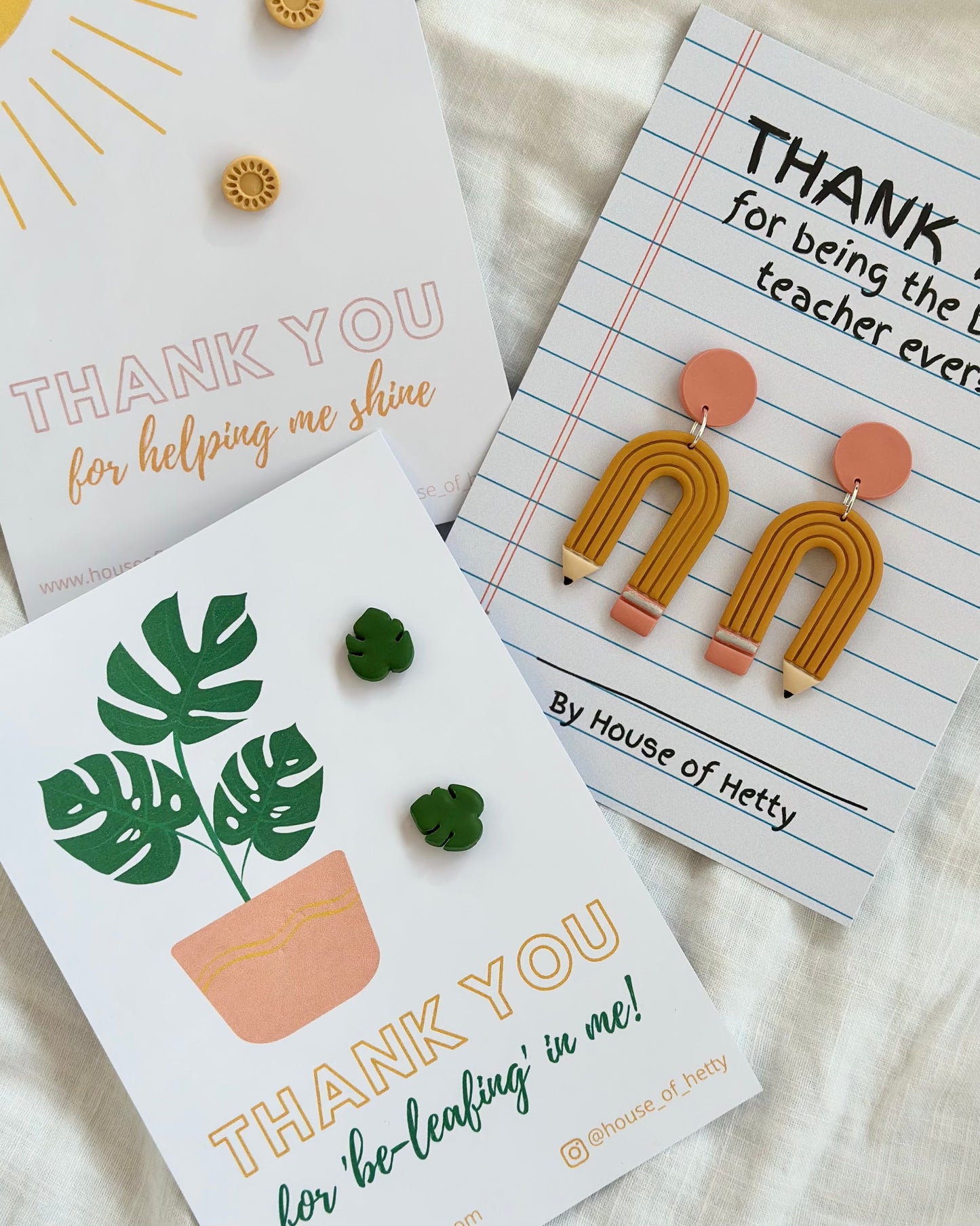 Pencil Earrings (Thank you for Being the Best Teacher Ever!)