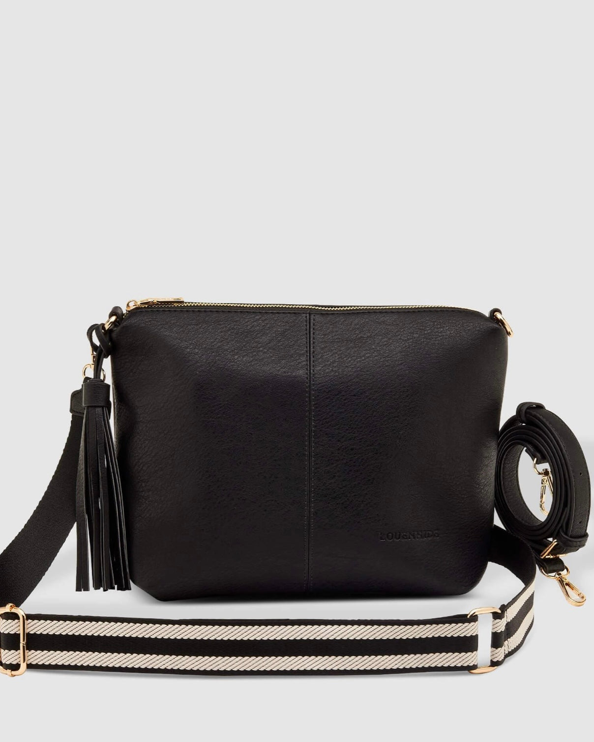 louenhide, daisy, camel, crossbody bag, tan bag, shoulder bag, vegan leather, black bag