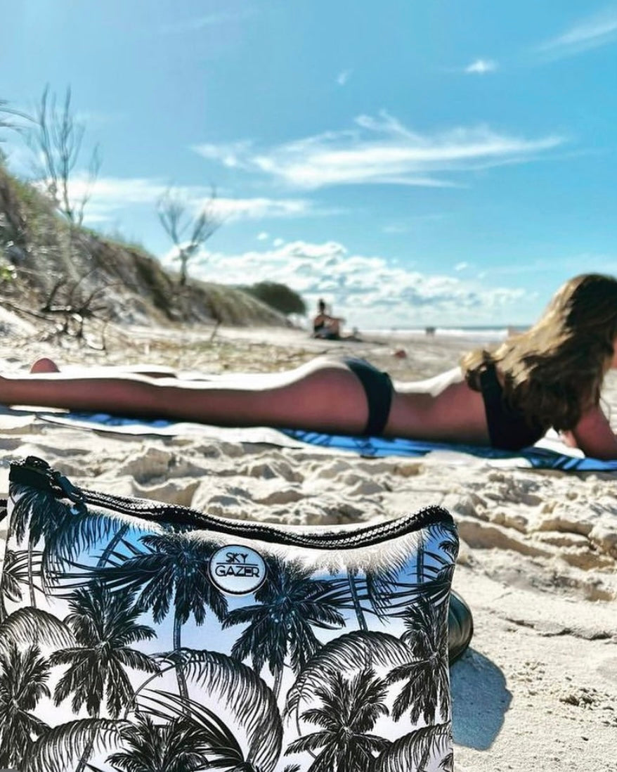 skygazer, sand free beach towel, beach towel, bondi towel, sky gazer