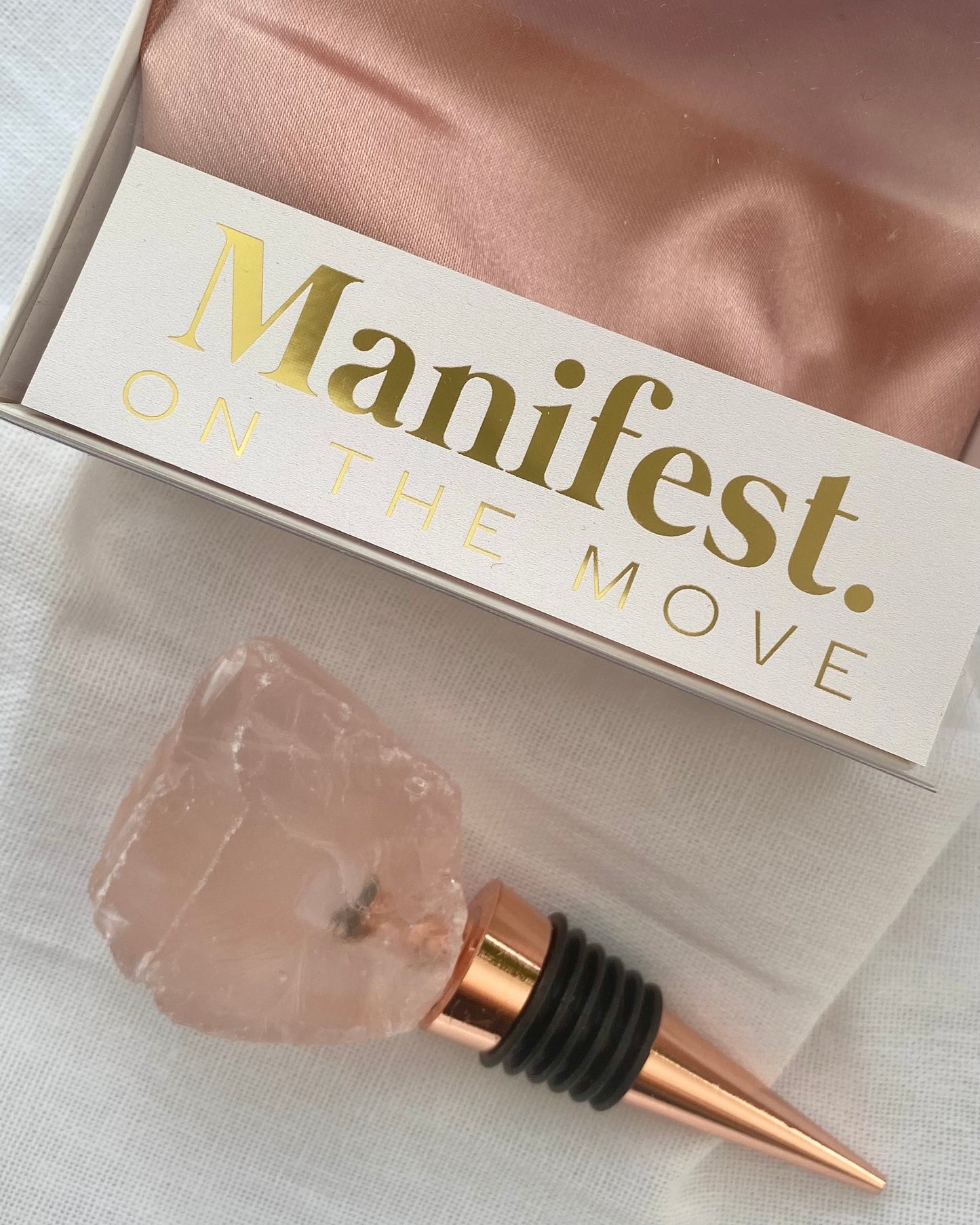 rose quartz, crystal, wine stopper, bottle stopper, rose quartz