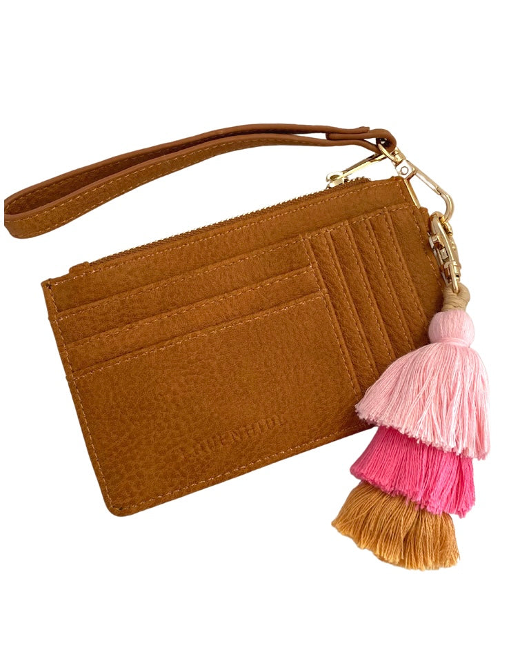 Tiered Tassel Key Ring (Pink/Caramel)