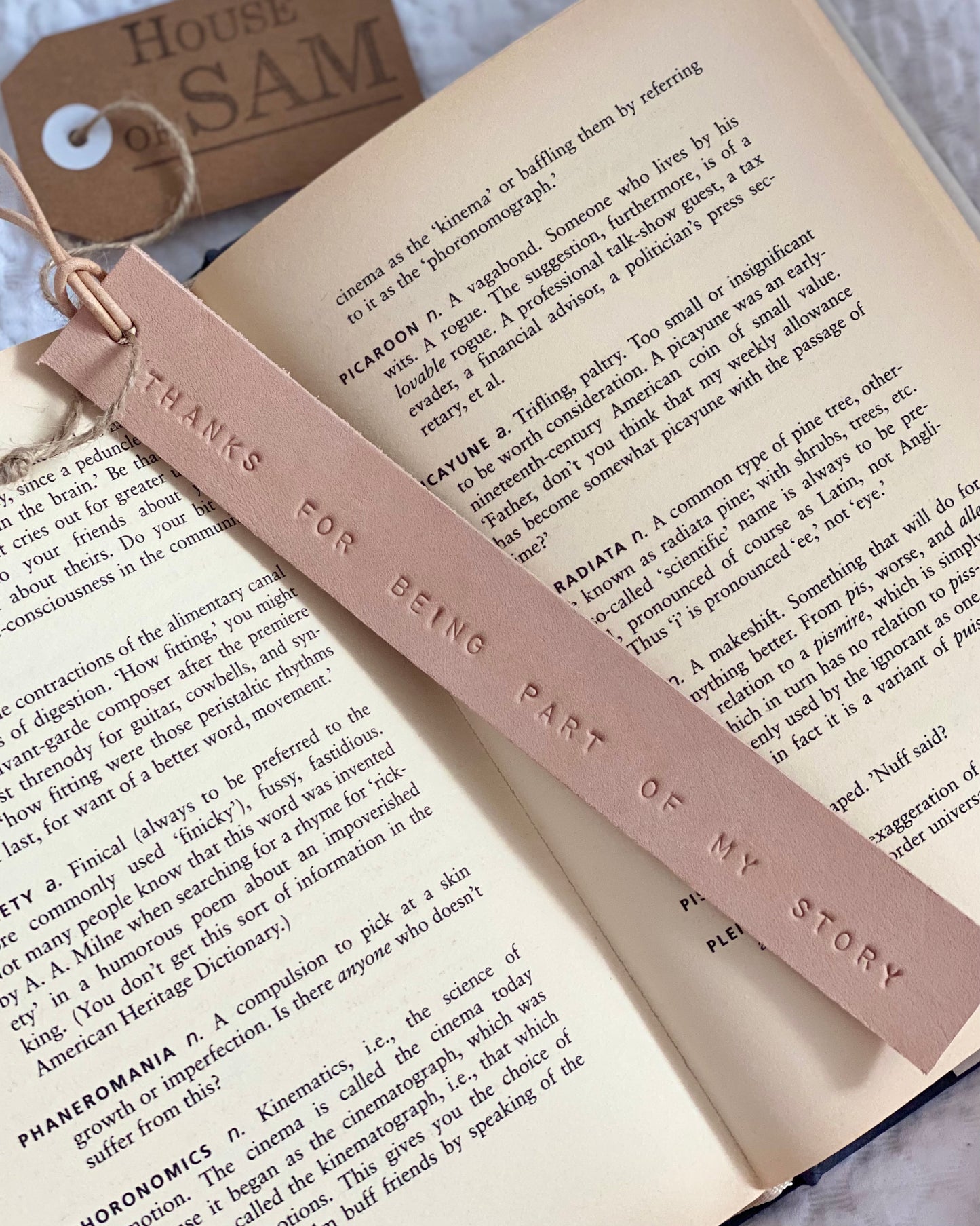 leather bookmark, bookmark, teacher gift,