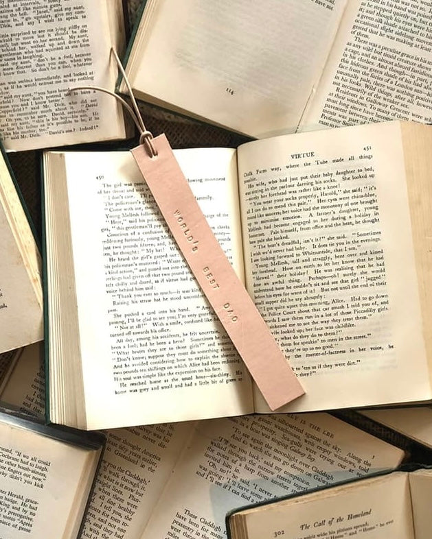 Leather Bookmark (World's Best Dad)