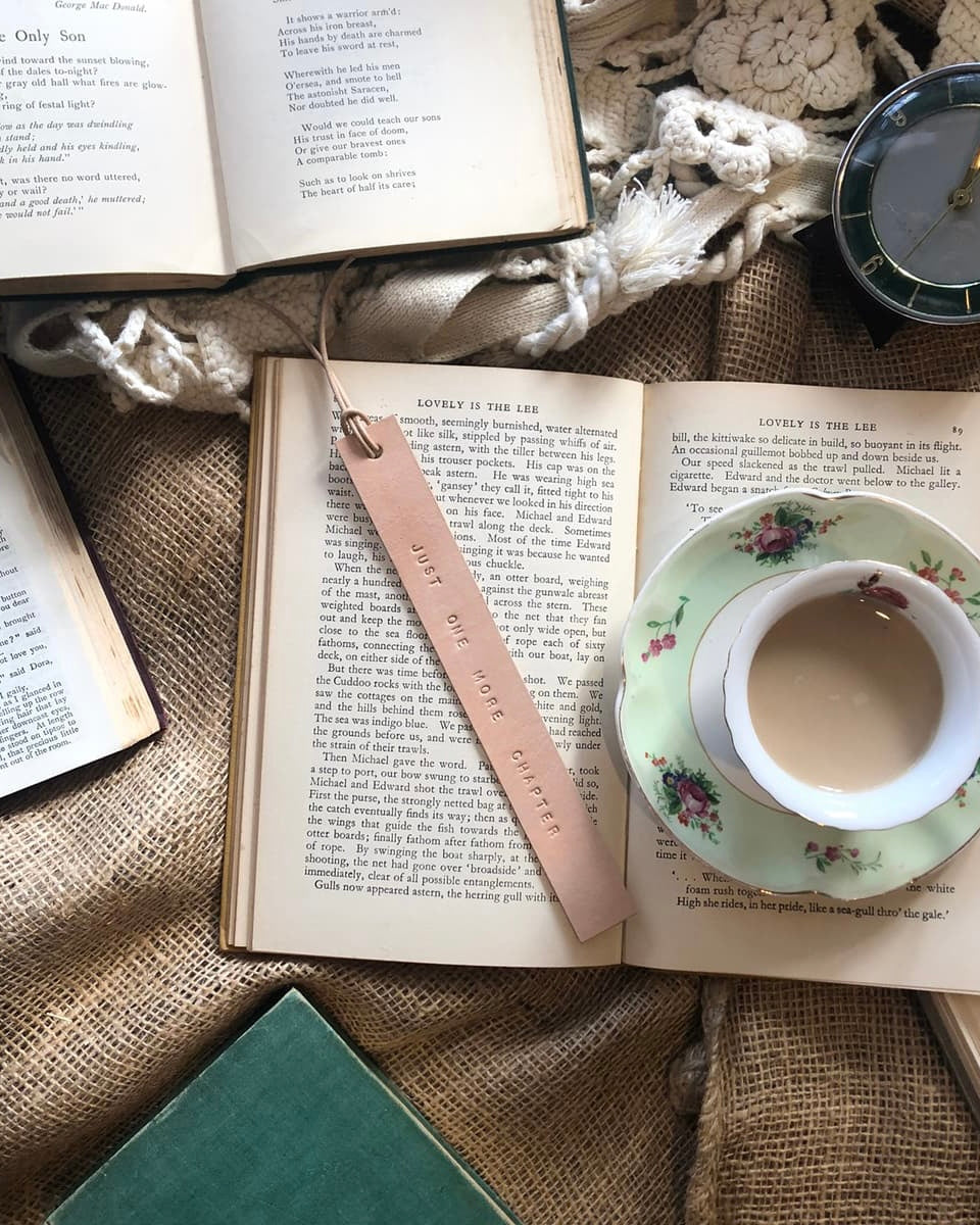leather bookmark, bookmark, teacher gift,