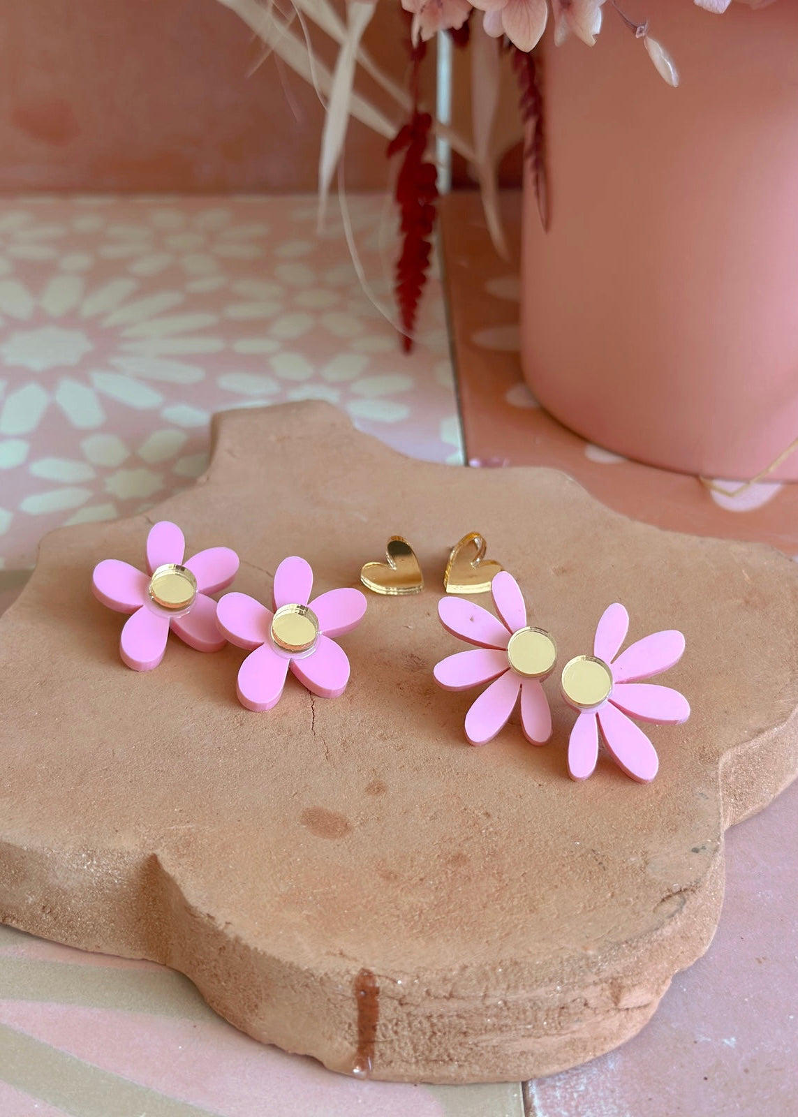 foxie collective, stud set, stud trio, acrylic, earrings, studs