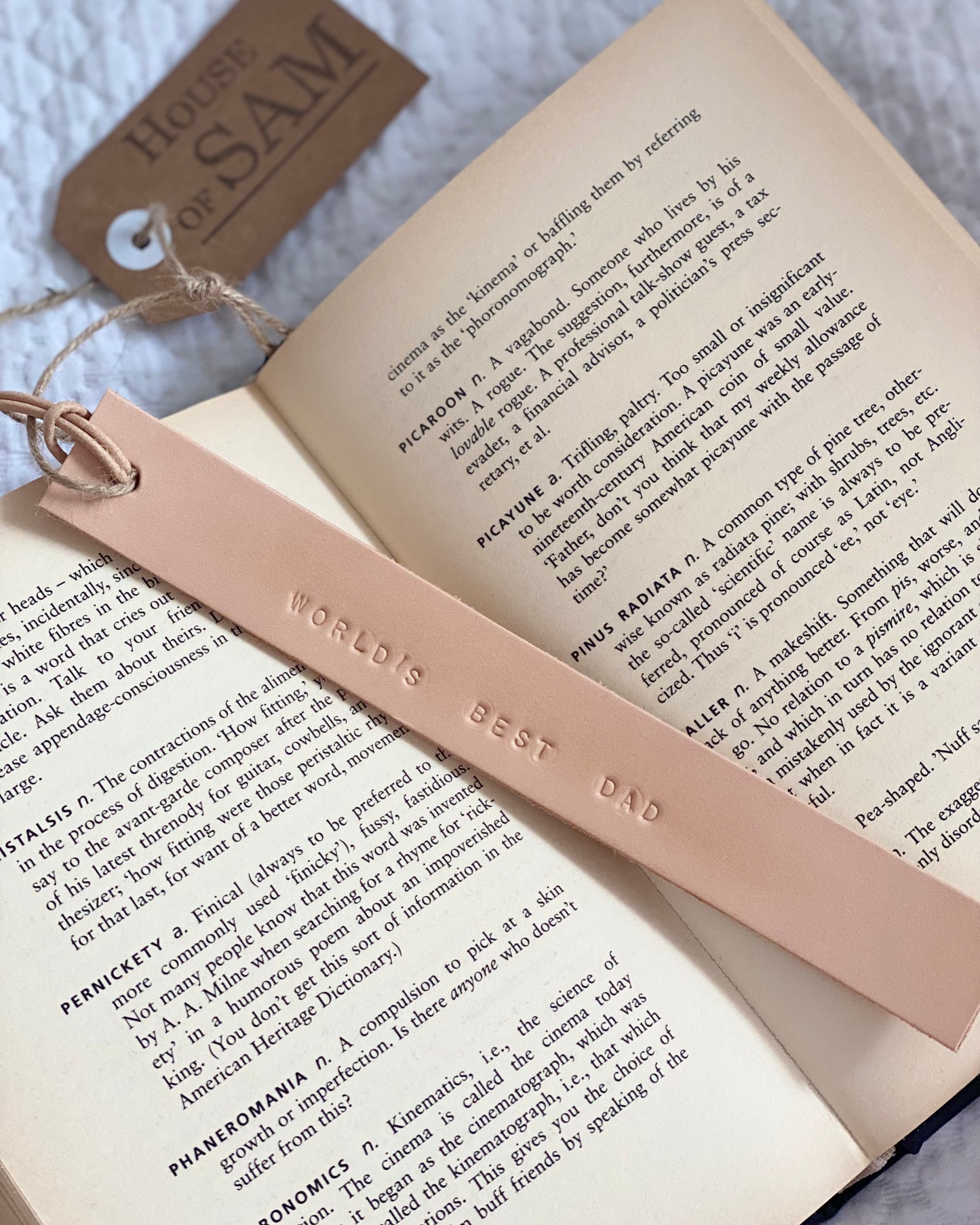 Leather Bookmark (World's Best Dad)