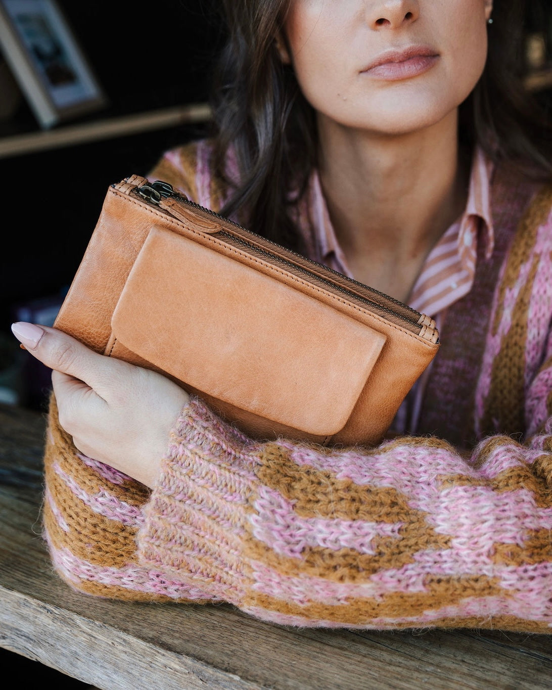 dusky robin, dusky robin leather, frankie wallet, leather bag, bon maxie, wallet, purse, travel wallet, tan leather