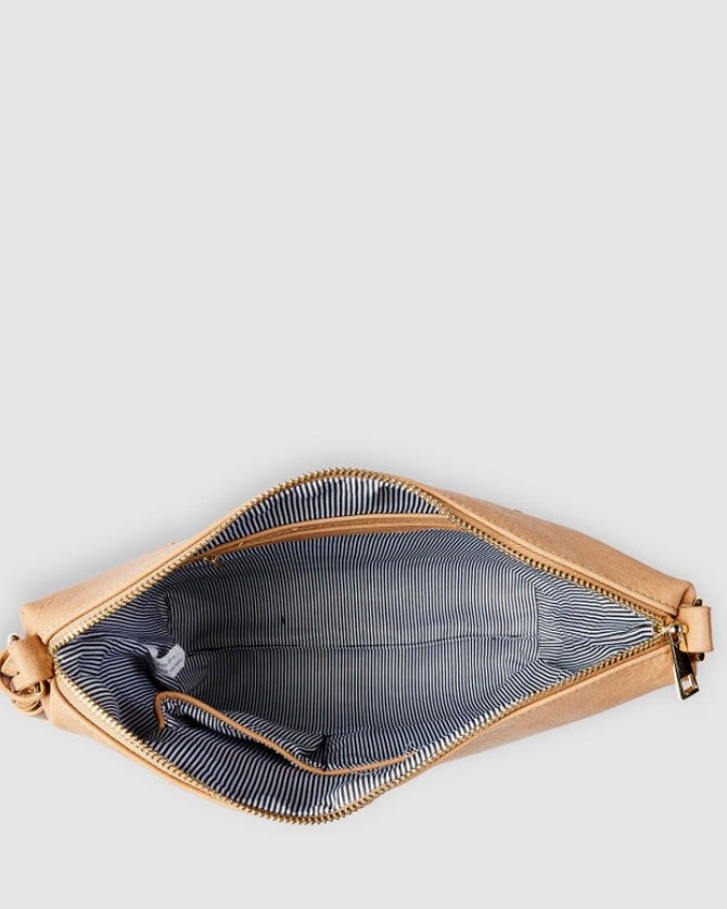 louenhide, daisy, camel, crossbody bag, tan bag, shoulder bag, vegan leather