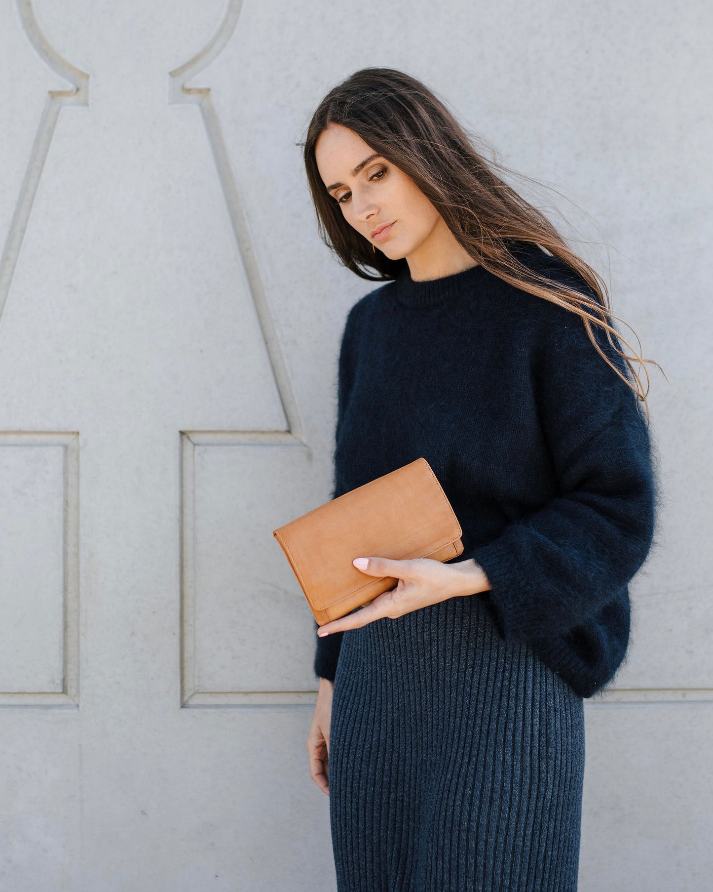 dusky robin, leather, sirena, wallet, leather wallet, tan