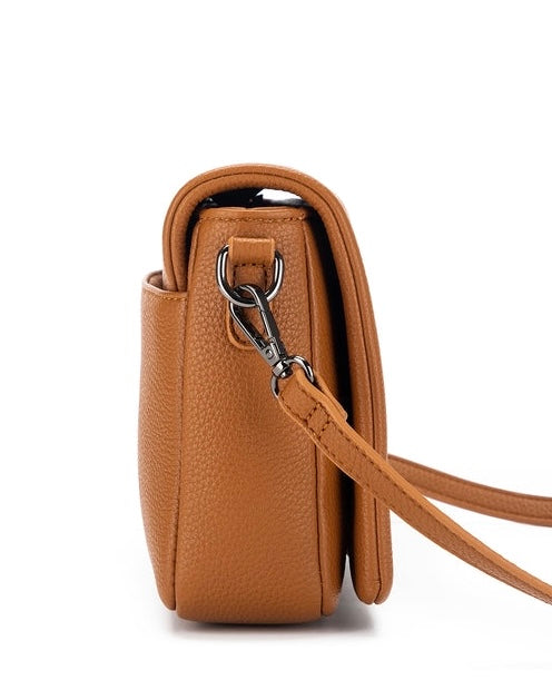 Celine Crossbody Messenger Bag , black caviar designs, crossbody bag, messenger bag, vegan leather, tan bag, tan handbag