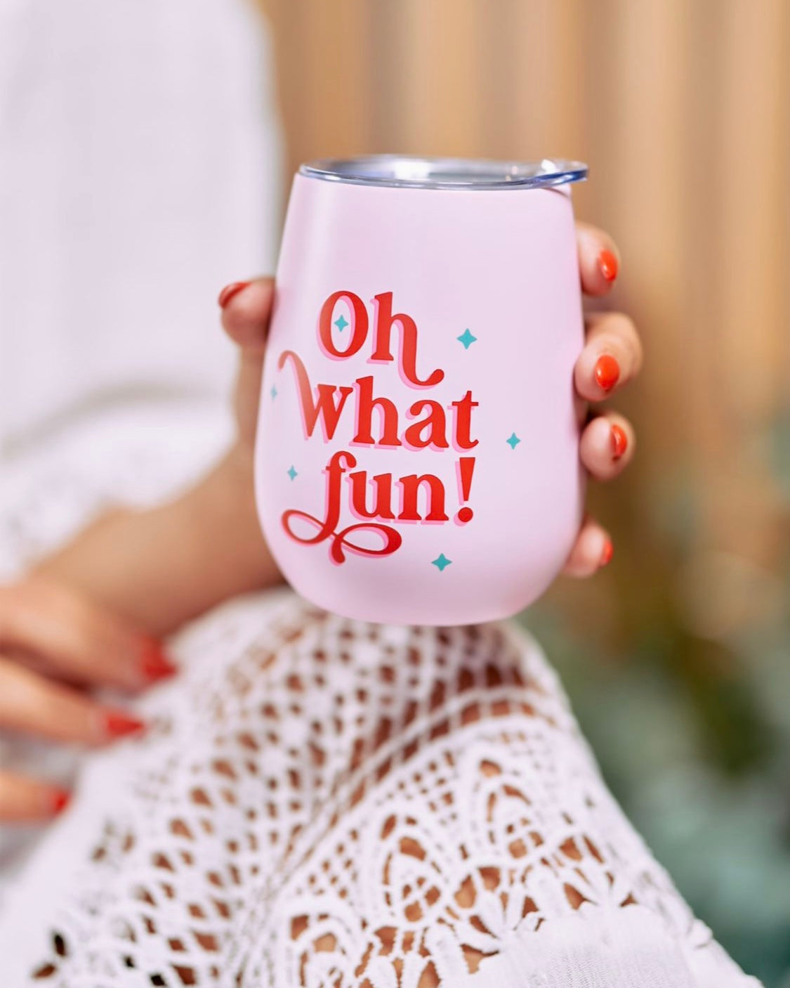 oh what fun, insulated tumbler, wine tumbler, teacher gift, secret santa, annabel trends,