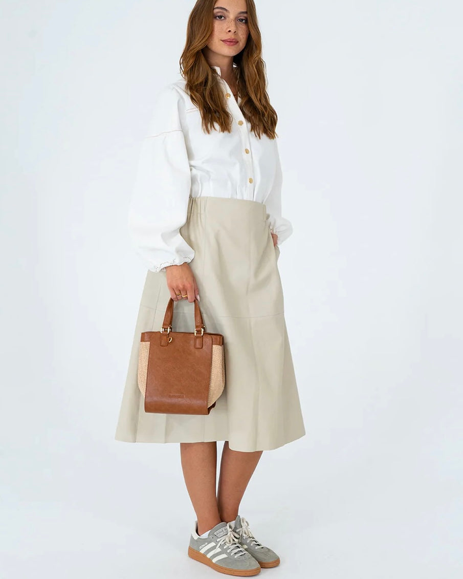 Carnegie Tote (Tan/Weave)