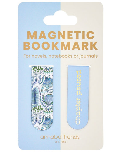 Magnetic Bookmark (Blue Floral)