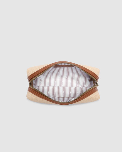 Brianna Makeup Bag & Brush Set (Tan)