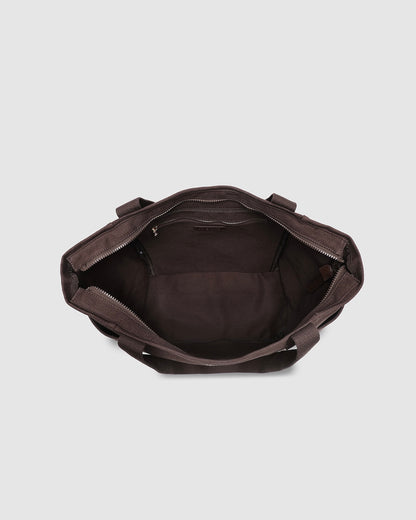 Charlotte Canvas Tote Bag (Chocolate)