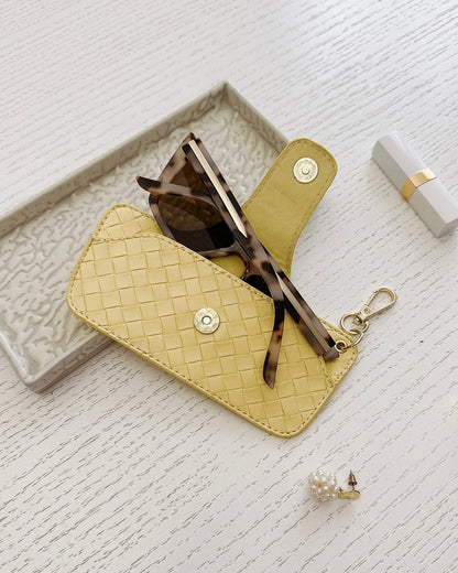 Skittle Sunglass Case (Woven Butter Yellow)