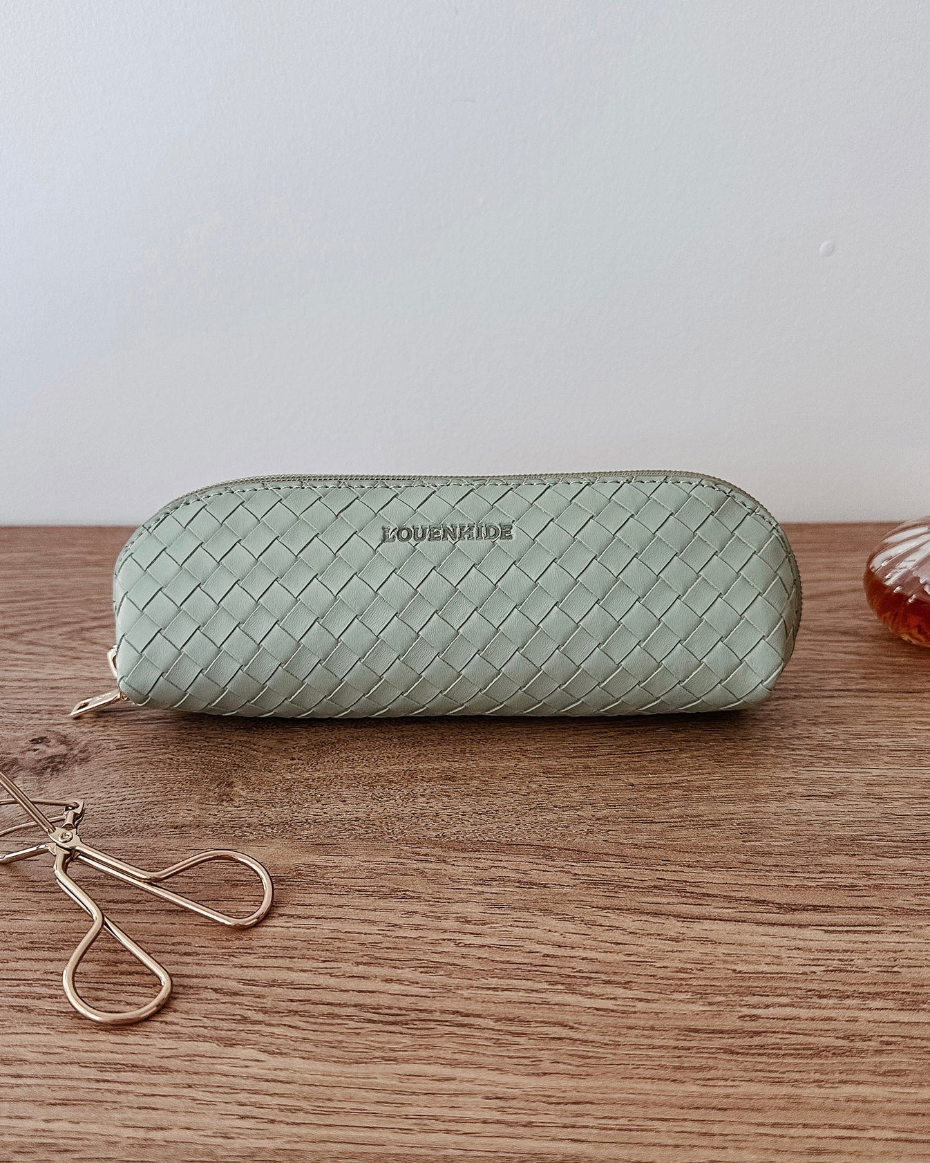 Lucinda Jayne Woven Makeup Bag Set (Sage Green)