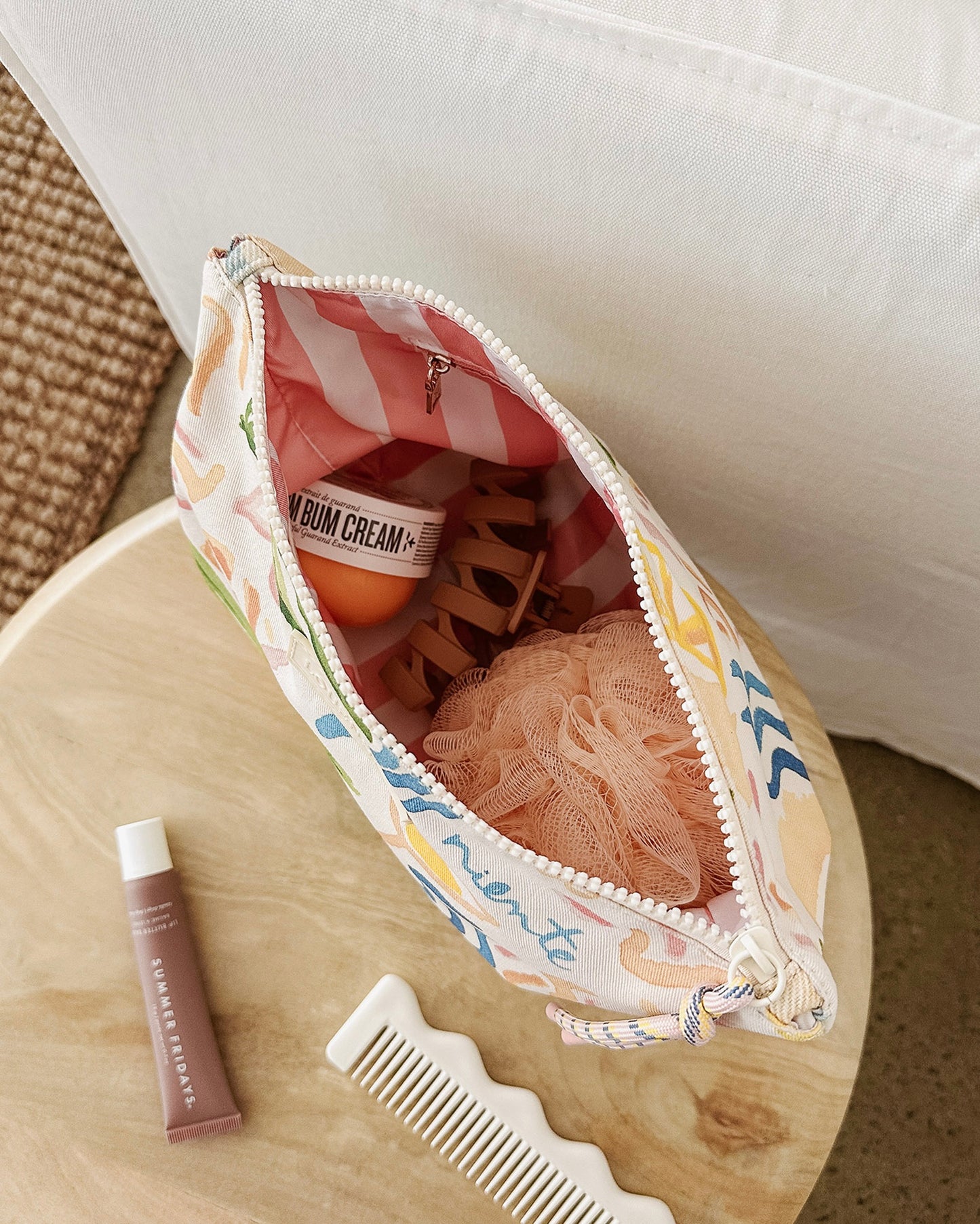 Carly Pouch/Makeup Bag (Lemon Print)