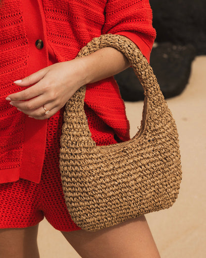 Nellie Shoulder Bag (Natural Raffia)