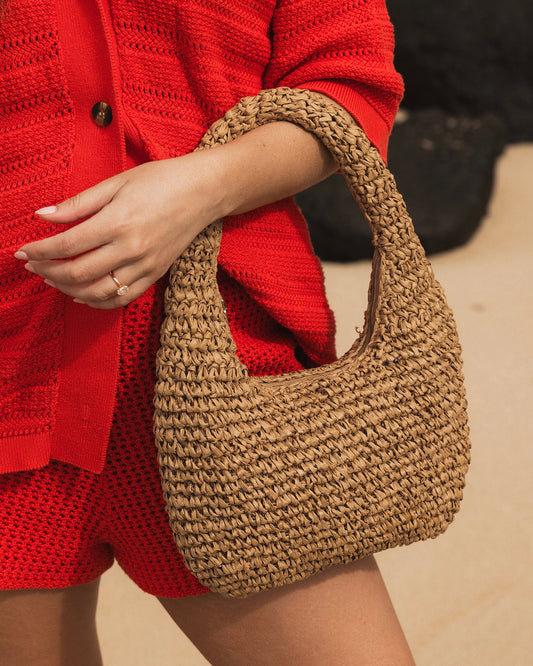 Nellie Shoulder Bag (Natural Raffia)