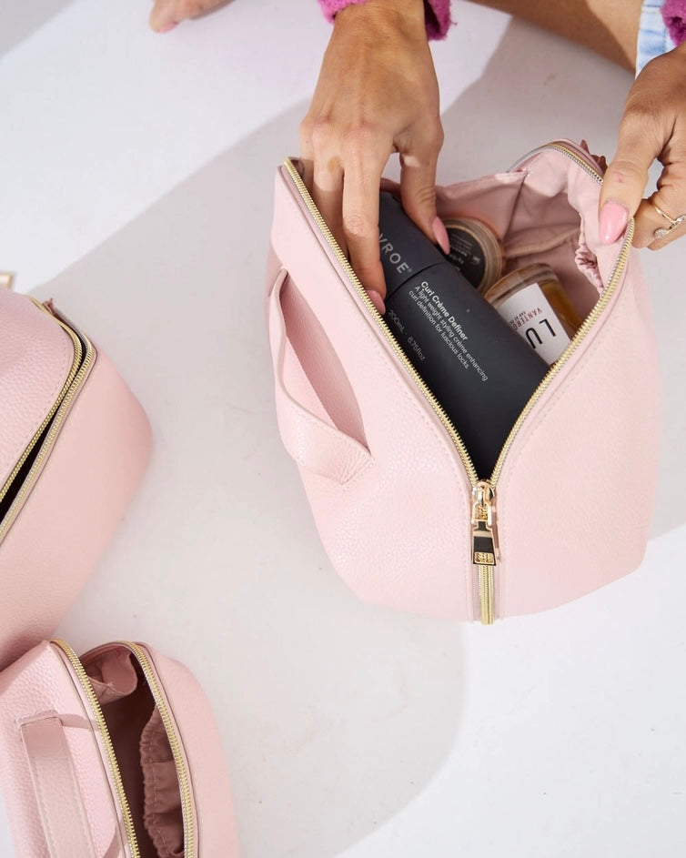 Maddie Makeup Bag Trio (Light Pink)