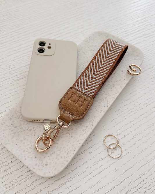 Iris Key Ring & Phone Attachment (Camel)