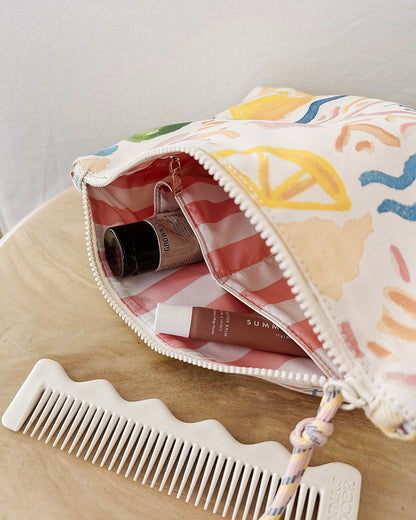 Carly Pouch/Makeup Bag (Lemon Print)