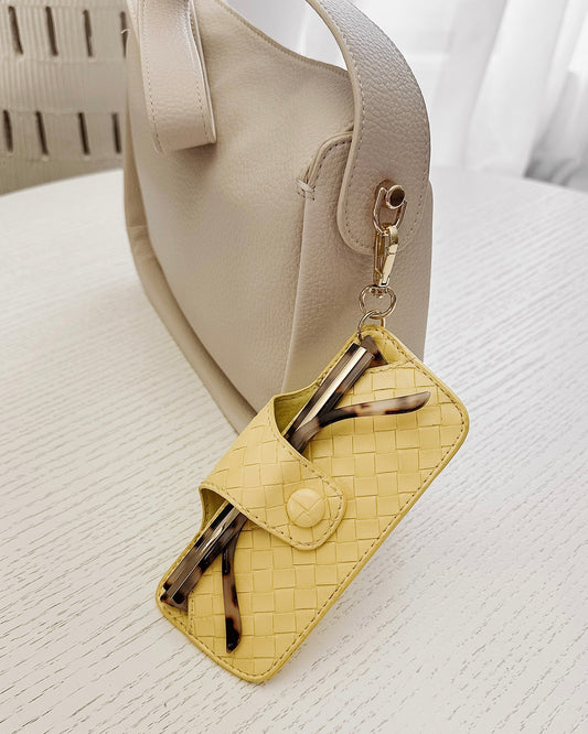 Skittle Sunglass Case (Woven Butter Yellow)