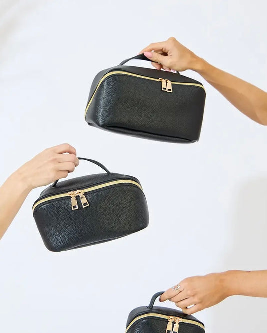 Maddie Makeup Bag Trio (Black)