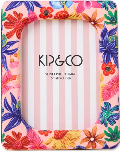 Wildflowers In Bloom Oval Velvet Photo Frame