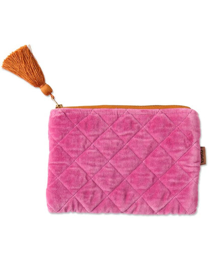 Velvet Cosmetic Purse (Pink)