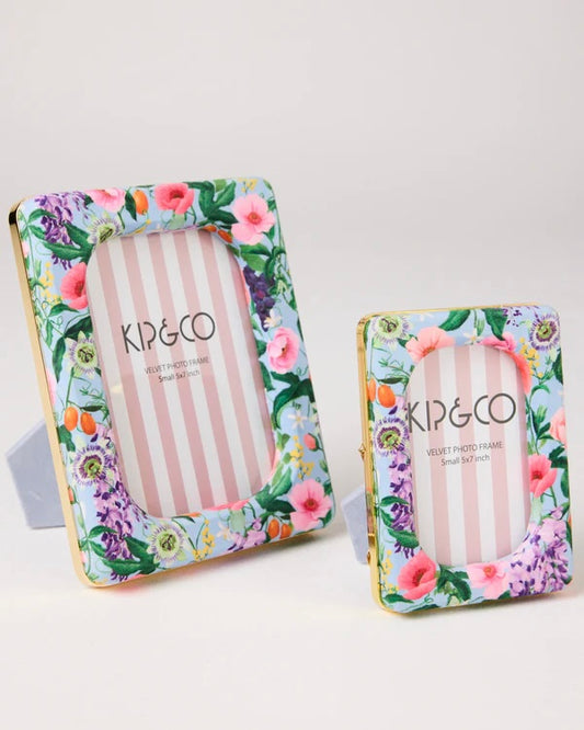 Spring In The Air Oval Velvet Photo Frame