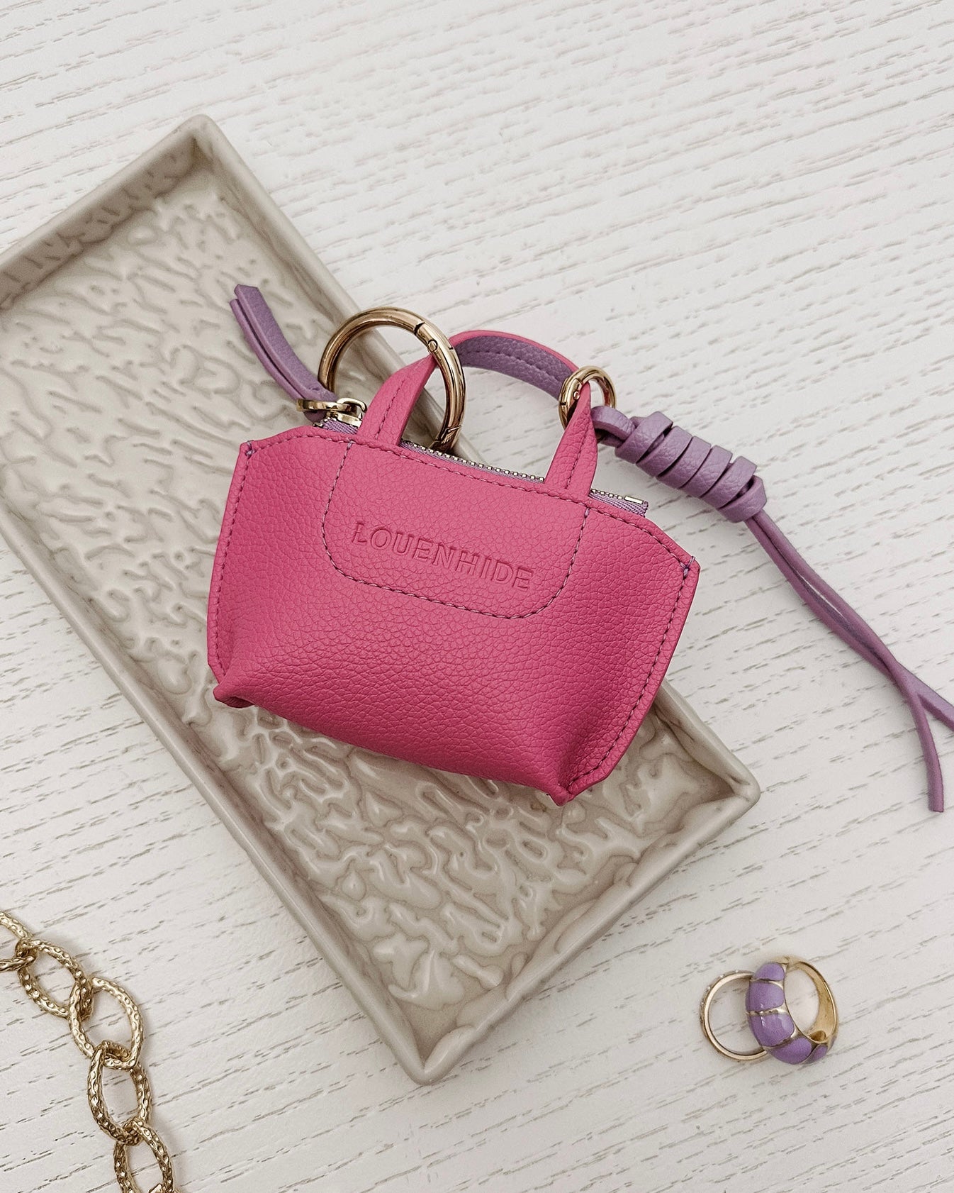 Gina Bag Charm (Hot Pink)