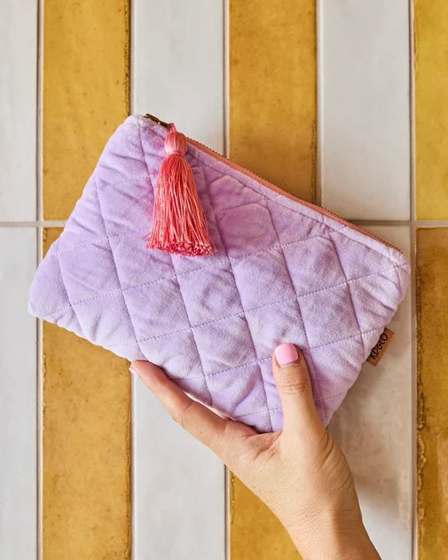 Velvet Cosmetic Purse (Lilac)