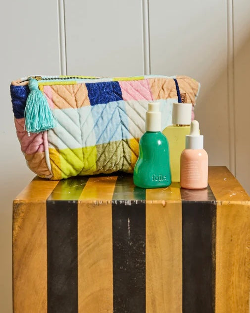 Velvet Toiletry Bag (Florida Tartan)