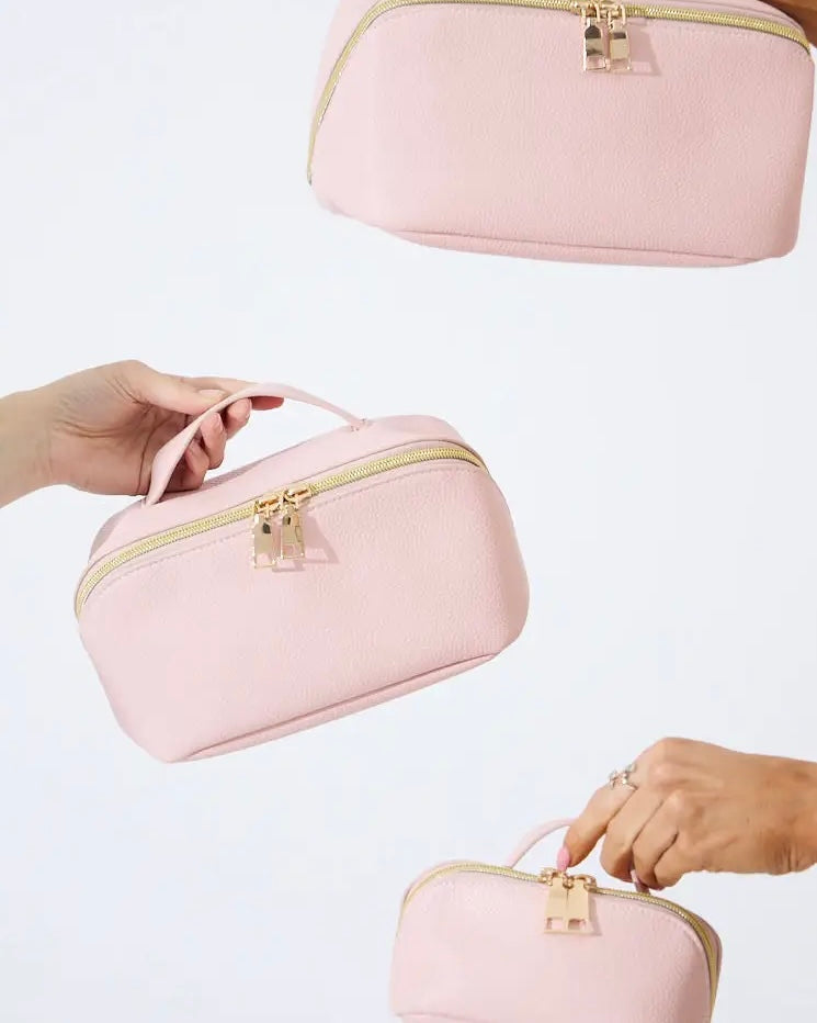 Maddie Makeup Bag Trio (Light Pink)