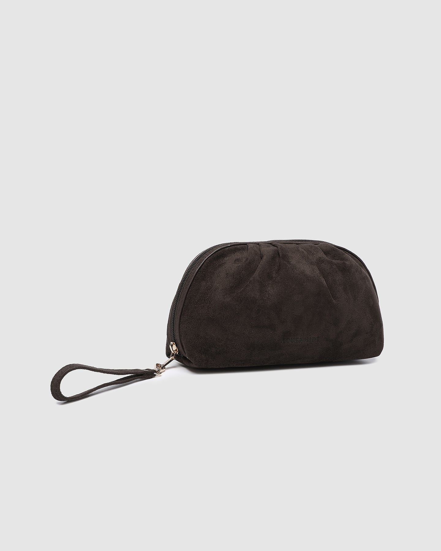 Sarski Suedette Makeup Bag (Chocolate)