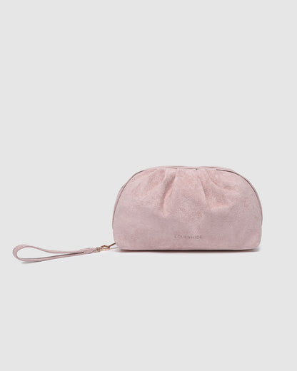 Sarski Suedette Makeup Bag (Pale Pink)