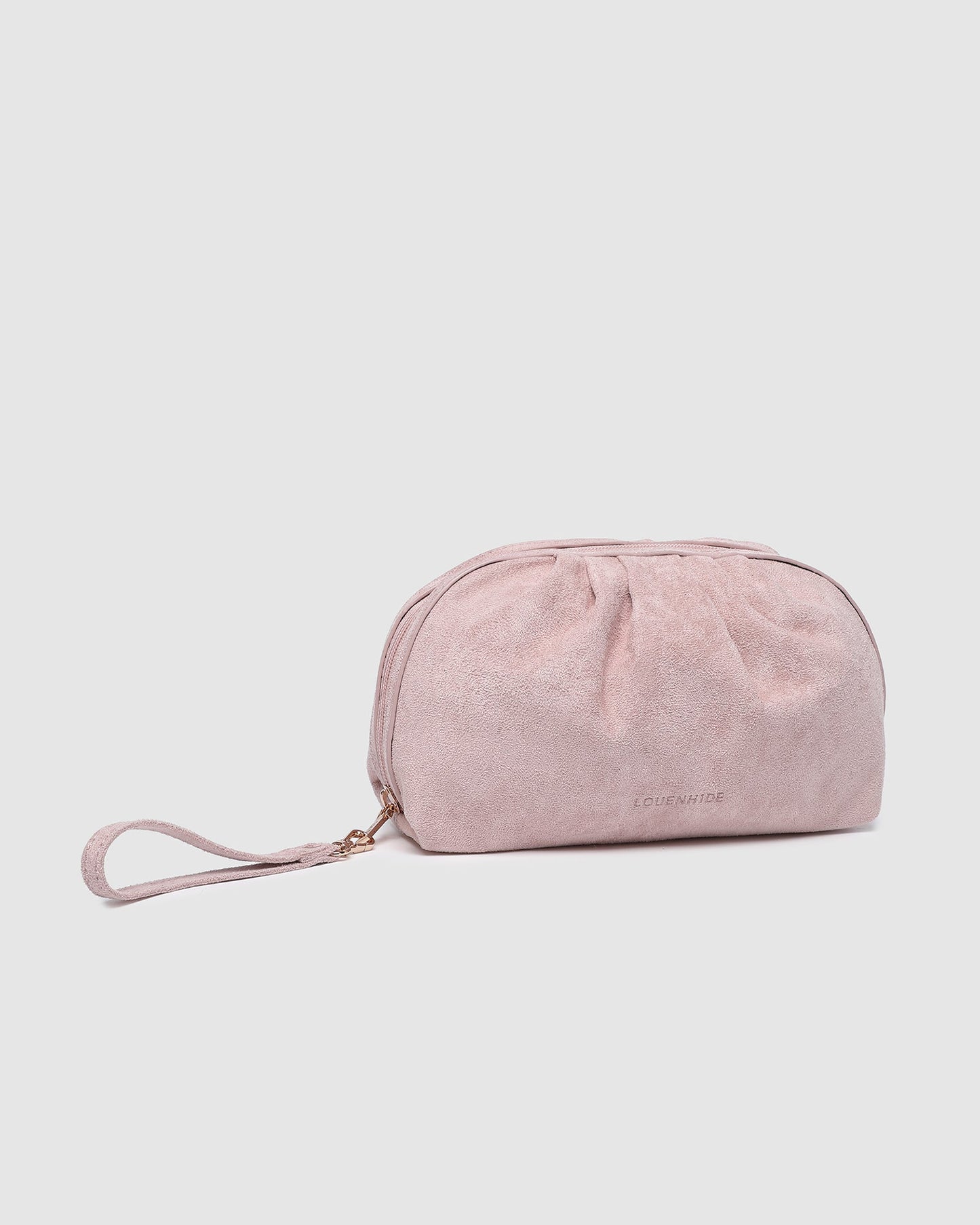 Sarski Suedette Makeup Bag (Pale Pink)